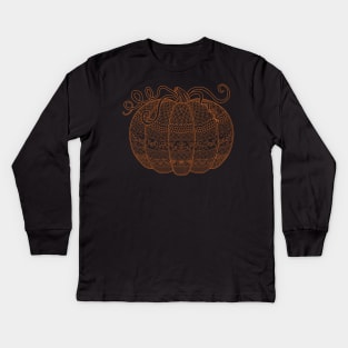 Color Me Pumpkin - Orange Kids Long Sleeve T-Shirt